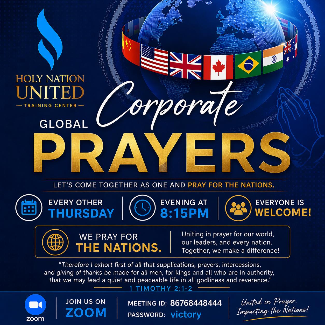 Corporate Global Prayers flyer